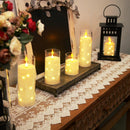 GlowInspire Remote-Controlled White LED Pillar Candles with Flickering Effect