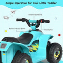 Electric Blue 6V Kids ATV Quad with Forward/Reverse Function