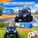 RJOVOLTER 12V Kids UTV Ride-On Vehicle with Remote Control and Swing Feature