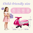 Electric Wiggle Ride Twist Car with Bluetooth Music for Kids Aged 3-8