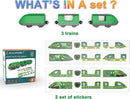 Electric Train Set for Wooden Tracks, Kids' Motorized Toy Train, City Adventure