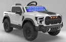 White 12V Remote-Controlled Ride-On Car with 4-Wheel Shock Absorption for Kids Aged 3-6