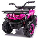 24V 80W Children’s Off-Road ATV with Non-Slip Tires, LED Illumination, Bluetooth Connectivity, and Storage Compartment
