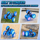 Glow-in-the-Dark Remote Control Car for Kids 6+ with Headlights and Wheel Lights - Blue