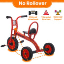 WOGDKS Kids Metal Tricycle with Airless Rubber Tires for Ages 3-6