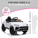Lamborghini Urus 12V Electric Ride-On Truck for Kids - White 4-Wheel Toy
