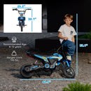 24V Electric Dirt Bike for Kids, 250W Motor, 9.9 MPH, 12" Tires with Rear Suspension