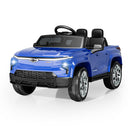 OROFULL 24V Chevrolet Electric Ride-On Car with LED Lights and MP3, Blue