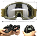 Kids ATV Dirt Bike Goggles Anti-Fog Impact Resistant Army Green
