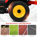Honeyjoy 12V Red Kids Ride-On Tractor with Trailer, Remote Control, and Lights