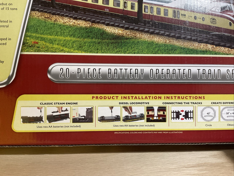 20-Piece Battery Operated Classic Train Set with Lights and Sounds