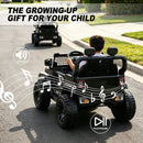 OROFULL 12V Battery-Powered Ride-On Car for Kids with Remote Control and Sound Features, Black