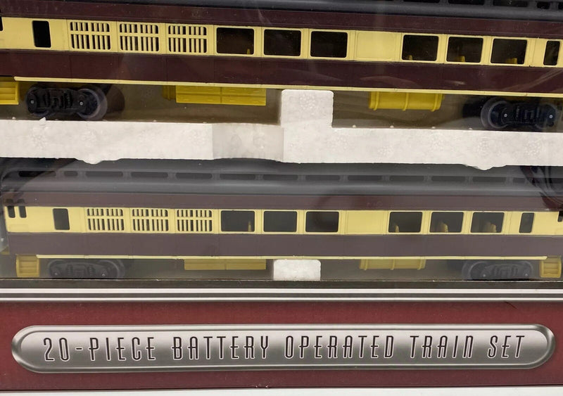 Vintage Style Classic 20-Piece Train Set with 14ft Track, Lights, and Sounds