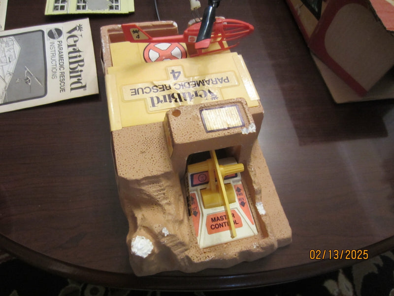 Vintage Mattel VertiBird Working Paramedic Rescue Helicopter Toy