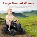 Black 6V Ride-On ATV Quad 4-Wheeler Toy Car for Toddlers Ages 1.5-3 Years, 1.8MPH