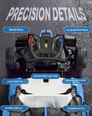 Okay Run 24V Kids Electric Porsche Drift Go Kart, Blue