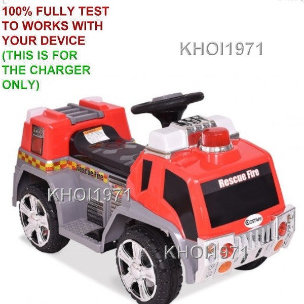 AC Wall Charger Adapter for Kids Ride-On Rescue Fire Truck Model TY565273