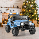 12V Remote-Controlled Kids Truck with Threaded Wheels and 3 Speed Settings