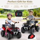 6V Children’s ATV Ride-On with Music, Spray Feature, USB Port, and Storage Box - khaki