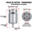 High-Performance 24V RS555 DC Motor 35000RPM for Electric Ride-On Vehicles