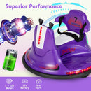 HONEY JOY 12V Purple Bumper Car for Toddlers Ages 1-3, Dimensions 26” x 18.7”