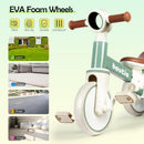 Bautia 5-in-1 Balance Bike Tricycle for Kids Aged 1-4 in Mint Green with No Parent Steering