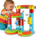 Electric Train Playset with DIY Tracks for Kids Aged 4-8, 82 Pieces