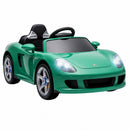 12V Green Porsche Carrera GT Ride-On Car for Kids with Remote Control