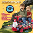 Vibrant 12V Kids 2-Seater Electric Train with Lights, Music, and Storage