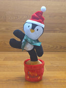 Interactive Plush Christmas Dancing Penguin with Music and Talking Features