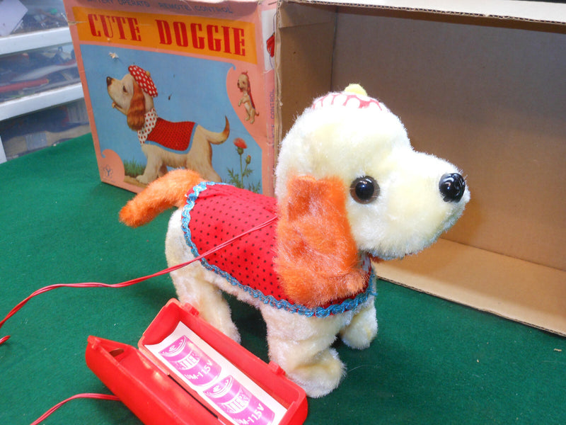 Fully Working Tiny Spaniel Remote Control Fur-Covered Toy with Action and Box