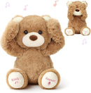 Huggable Peek-A-Boo Bear Plush with Singing and Talking Features