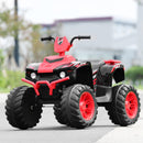 12V Electric Ride-On ATV for Kids with LED Lights and Music - Red