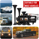 FARBIN 178dB 4-Trumpet Air Horn System with Air Tank for Trucks