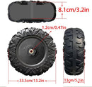 Set of 2 - 33CM/13'' EVA Solid Tires for Power Wheels Ride-On Vehicle Alligator
