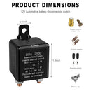 12V 250A Remote Battery Cutoff Switch with Anti-Theft ON/OFF Feature
