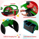 Battery-Operated 6V Ride-On Train Toy with Storage Under the Seat and Carriage