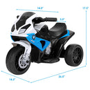BMW Licensed 6V Electric Kids Ride-On Motorcycle with Music and Lights - Blue, 3 Wheels