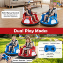 Red Battery-Powered 12V Kids Bumper Car with 360° Spin & Remote Control for Ages 1.5-6