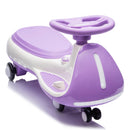 12V Purple Electric Wiggle Car for Kids with Bluetooth Music and 5MPH Speed