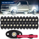 24 White LED Rock Lights for Trucks, UTVs, ATVs, SUVs, RZRs, and Pickups