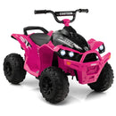 Pink 12V Electric Ride-on ATV for Kids with Bright Headlights and Music