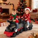 Battery-Powered Ride-On Train Toy with Under-Seat Storage and Carriage