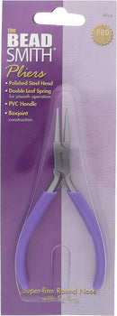 4.5-inch Round Nose Pliers with Fine Tips and PVC Grip Handle