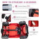 High-Speed 24V RS555 Motor Gearbox Set for Ride-On Toys - 2 Pieces