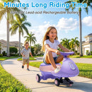 12V Electric Wiggle Ride-On Car with Pedal, 2-in-1 Rechargeable Battery System