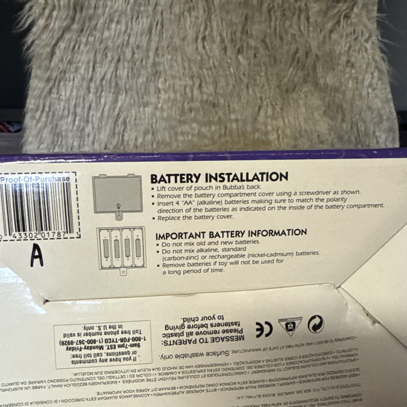 Rare 1997 Working Talking Bubba Teddy Bear in Overalls with 3D Features