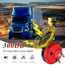 High-Intensity Waterproof Electric Snail Train Horn - 12V 5A Red