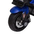 Blue 3-Wheel Ride-On Motorcycle for Kids with Horn and Traction Tires