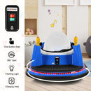 12V Remote Control 360° Spinning Bumper Car for Kids - Blue